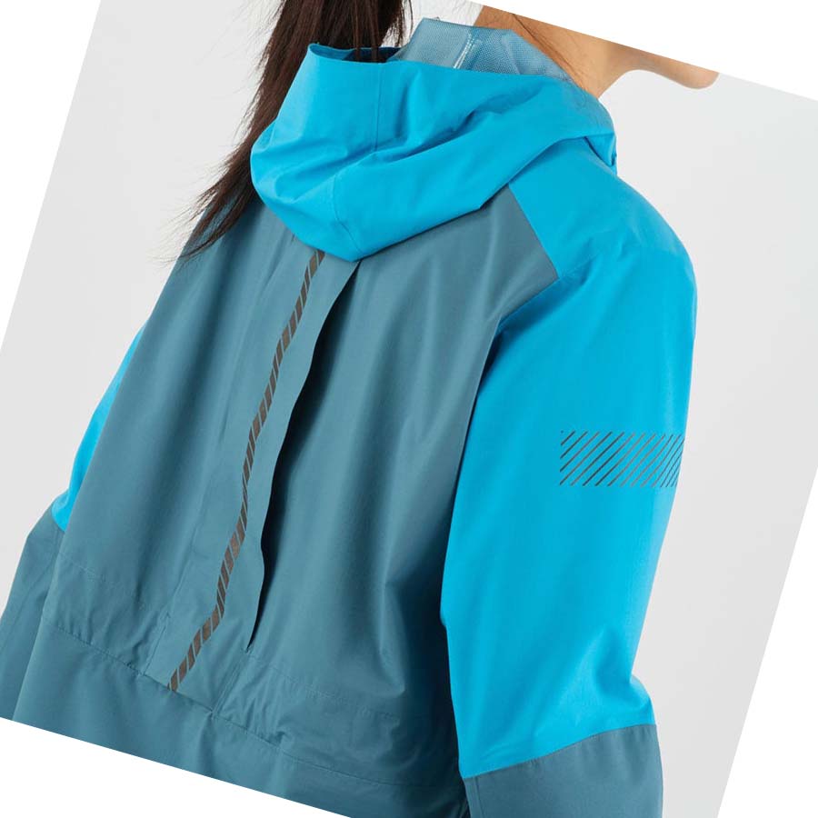 Chaquetas Salomon BONATTI TRAIL WATERPROOF Mujer Azules | MX 2494VRW